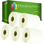 Printing Pleasure 5X Compatible Zebra 100mm x 210mm White Direct Thermal Labels (200 Labels per Roll) for Zebra, Toshiba, Citizen, Eltron, Orion, UPS Label Printers