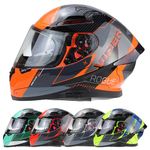 ViPER Men's Rsv95 Full-Face Helmet - Rogue Black Orange - M