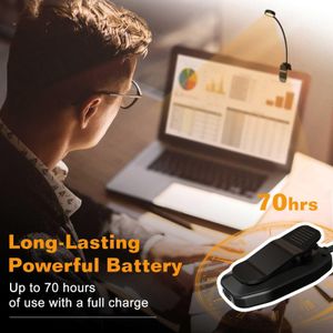 KTEBO Rechargeable LED Book Light – Portable Clip-On Reading Lamp