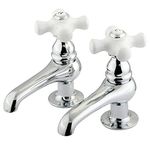 KINGSTON BRASS KS3201PX Restoration Basin Faucet, 3-1/2", Polished Chrome