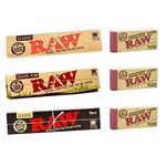 OutonTrip Pack of 3 Raw Premium Rolling Papers with 3 Raw Filter Tip/Roach Booklets - Set of 6