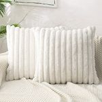 Home Fashion Faux Fur Pillow Covers