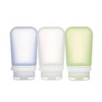 GoToob+ Silicone Travel Bottle with Locking Cap, 3-Pack, Medium (2.5oz)