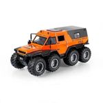 FEXXA 1:32 Scale Exclusive Alloy Metal Pull Back Die-cast Car Model with Sound Light Mini Auto Toy for Kids Metal Model Toy Car with Sound and Light? (8x8 SUV Pickup - ORANGE)