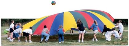 Sportime GripStarChutes Parachute 4-Layer Construction and 30 Handles- 30 foot Diameter