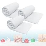 Prextex 3 Pack Christmas Snow Blanket Roll (80 x 240cm) for Christmas Decorations, Village Displays, Under The Christmas Tree - Thick White Soft Fluffy Fake Snow Cover for Holiday and Winter Displays