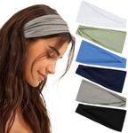 Huachi Non Slip Headbands for Women Women's Headbands Wide Headbands for Women's Hair Fashion Head Band Short Hair for Workout Yoga Sports Exercise Sweatbands Summer Hair Accessories Elastic Hair Band