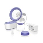 Lansinoh Compact Single Electric Breast Pump for Breastfeeding Moms, Portable, Includes Baby Bottle to Collect Breastmilk for Baby