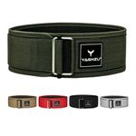 YAGHZU Quick Locking Weight Lifting Belt for Men and Women - Adjustable Lifting Belt for Powerlifting, Cross Training, and Olympic Lifting - 4 inch Uniform Profile Nylon Workout Gym Belt Back Support Weightlifting Belt Squat Deadlift Weight Belt