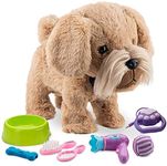 Greenbo Toy Dog Remote Control Barking and Walking Dog Toy for Kids with Leash Includes Interactive Toy Puppy Accessories Great Gift Dogs for Girls Boys