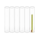 CYS EXCEL Various Size Glass Hurricane Candle Holders, Tabletop Protection Decoration, Chimney Tube, Glass Cylinder Open Both Ends, Open Ended Hurricane, Candle Shade, Pack of 6 (2.5" wide x 14" tall)