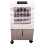 Hessaire MC26A Portable Evaporative Cooler, Humidifier, 2100 Cubic FPM, Cools 700 Sq. Ft., 2.5 GPH, White. For Garages, Shops, Patios, Pools, Workshops, Includes Remote Control for Ease of Operation