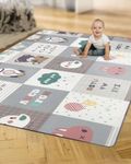 Play Nation Premium Double Sided Waterproof Play Mat for Babies | Non-Toxic Baby Play Mat for Floor | Learning Mat for Baby Boys/Girls | Large & Foldable Infant Crawling Carpet | 6 mm Thickness (Alphabets)