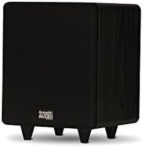 Acoustic Audio PSW250-6 Home Theater Powered 6.5" LFE Subwoofer Black Front Firing Sub,250 Watts