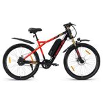 NINETY ONE Z4 | Electric Cycle | 27.5T | 13Ah Battery | Dual Crown with Golden Stanchion | ‎250 Watts | IP65 BLDC Motor | 85% pre-Assembled | 2 Years Battery Warranty | Black Red