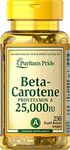 Puritan's Pride Beta-Carotene 25,000 IU-250 Softgels