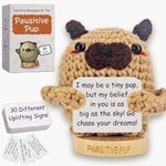 Fun Gift for Dog Lovers - Positive Dog Potato with 30 Uplifting Messages from Your Best Friend - Funny Christmas Gifts for Dog Mom - Dog Owners Gift Idea for Him or Her | Cute Positive Crochet Animals