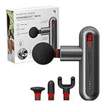 Sharper Image Deep Tissue Portable Percussion Massage Gun, Powerboost Move Full Body, Back & Neck Muscle Massager with 4 Attachments - Handheld Rechargeable Electric Massage Gun for Athletes