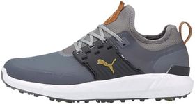 PUMA Men's Ignite Articulate Golf Shoe, Quiet Shade/Puma Team Gold/Puma Black, 11 Wide