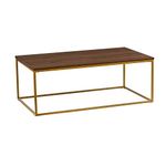 Aspect Regis Coffee Table (Walnut/Gold, 110x60x41(H) cm), Metal