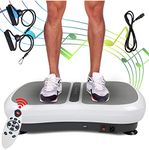 Triclicks Ultra Slim Vibration Plate, Vibration Exercise Machine, 180 Speed Levels Vibration Power Plate, Vibration Platform | Bluetooth Speaker | USB Music Player | 2 Training Bands | Remote Control