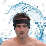 AquaBandz Swimming Headband – Ear Protection for Swimmers, Prevents Water in Ears, Comfortable & Quick-Drying – Standard – Black