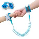 VRT Pack Child Anti Lost Wrist Link Skin Care Wrist Link Belt Sturdy Flexible Safety Wristband Leash Travel Outdoor Shopping for Kids and Toddlers (Blue)