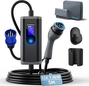 bokman 7kW Type 2 EV Charger – 5M Cable, Adjustable Current, IP65, LED Display