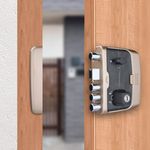 Godrej Rim Lock I Pentabolt Aries 3KS I 5 Bolts I 2C Deadbolt I for Inside Opening Door l Left/Right Handed Doors I 4 Keys I 15-Year Warranty I Manual Locking I Vegas Gold Finish