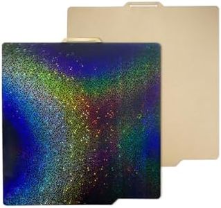 PEY PEI Build Plate Fit for A1 X1 X1C X1E P1P P1S 3D Printers, Smooth Colorful Starry PEY+ Textured PEI Build Plate PEI Sheet, 257x257mm