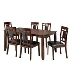 Cosmic Homes 7 Pcs Dining Table Set for 6 | X Design Dining Chairs Set of 6 & Dining Room Table | Table a Manger, Chaise de Cuisine | Table and Chairs Set Kitchen | Espresso Kitchen Table Set