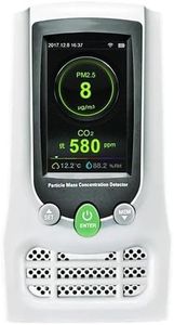 Sper Scientific Particle Mass Concentration Detector with Formaldehyde CO2/PM2.5/PM10 TVOC Temperature/Humidity 900033 – Indoor Air Quality Monitor with LCD Display and Memory