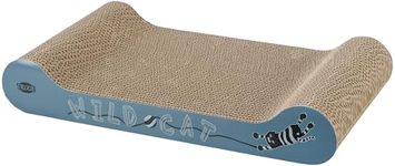 TRIXIE scratching board Wild Cat with catnip - for natural claw care - 41 × 7 × 24 cm - blue - 48000