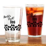 CafePress Worlds Best Dog Dad Pint Glass, 16 oz. Drinking Glass