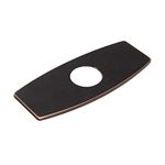 Wovier Oil Rubbed Bronze 3-to-1 Rectangle Shaped Polished,Suitable For 4 Inch Sink(total length 6.25 inch), Hole Cover Deck Faucet Plate Escutcheon,Black