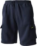 SITE KING Mens Cargo Combat Work Tracksuit Jogging Shorts (Navy, Medium - 34" to 36" Waist)