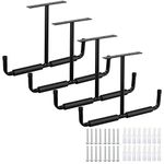 HOME RIGHT Overhead Garage Storage Rack, 16.5 Inch Heavy Duty Ceiling Double Storage Hooks Utility Hanger for Hanging Lumber Ladder Tool Bike & Other Bulky Items (4 Pack, Black)