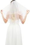 White Bridal Veil Short 2 Tier Veil