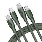 VOLTME USB C Cable 2Pack 100W, USB C to USB C Charger Cable 2.0, Type C Charging Cable for MacBook Pro 2020, iPad Pro 2020, iPad Air 4, Samsung Galaxy S21, Pixel, Switch, 6.0ft / 1.80m Green