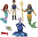 Disney The Little Mermaid Ariel's Adventures Story Set with 4 Small Dolls and Accessories, Toys Inspired by the Movie