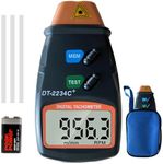 Digital Laser Photo Tachometer Gauce for car,Wheels,Engines,Non Contact Tach RPM Meter,2.5RPM-99,999RPM Motor Speed Meter Gauge Tool Includes Reflective Tapes