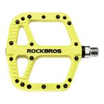 ROCKBROS Bicycle Pedals Road Mountain Bike Pedals 9/16 Nylon Fiber Flat Platform Pedals