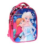 Heart Home Disney Frozen School Bag|3 Compartment Rexine School Bagpack|School Bag for Kids|School Bags for Girls with Zipper Closure (Pink)