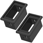 DaierTek 1-Slot Rocker Switch Panel Housing Holder Black Plastic Single Mount Marine Toggle Switch Mounting Panel for Vehicles Automotive Car 4X4 SUV ATV UTV Marine Boat -2Pack