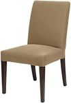 Premius Vivian Stretch Diamond Dining Room Chair Cover, Stretchy Soft & Comfortable Feel Fabric, Protects and Transforms Furniture, Machine Washable, 96.5x47.25 Inches (Taupe)