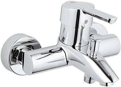 GROHE QuickFix Feel, Grifo de ducha o bañera monomando (montaje en pared y salida inferior, inversor automático, menor consumo de agua, instalación con QuickSpanner incluída), cromo, 32269000