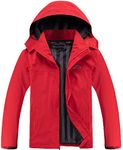 Men's Lightweight Waterproof Hooded Rain Jacket Outdoor Raincoat Shell Jacket for Hiking Travel