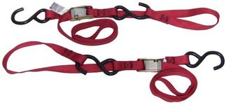 ANCRA 49380-10-03 Red Integra Soft Hook Cam Buckle Tie Down, 6 Pack