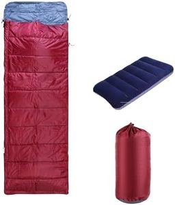 ROCKSPORT Sleeping Bag Camp Lite 8°C - 20°C,Lightweight Camping Sleep Bag for Indoors & Outdoors l Free Air Pillow & Adventure Pass(Maroon - Grey)