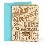 Hallmark Birthday Card for Dad (Wooden Etched Message)